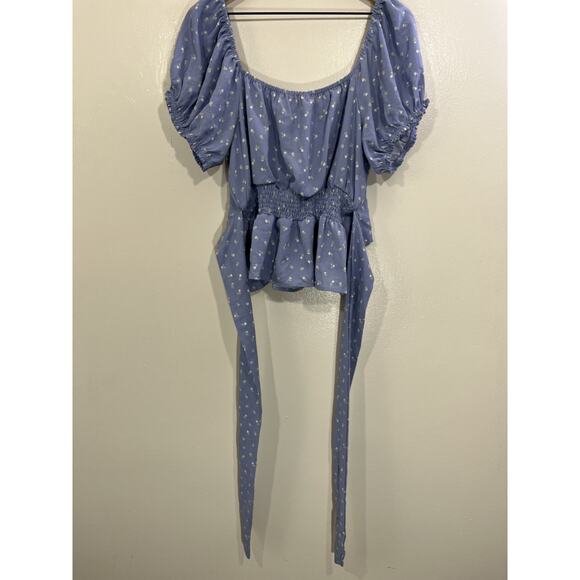 Cottage Coquette Romance Victorian Y2K Fairy Dainty Babydoll Top 2X Ditsy Floral - Picture 2 of 12